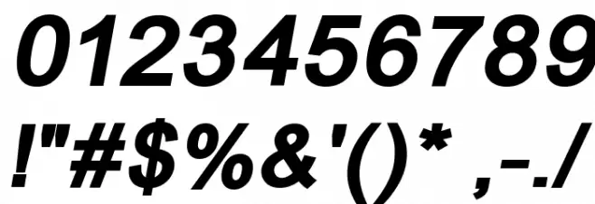 ER Univers KOI-8 Bold Italic Schriftart Anderer Schreiben