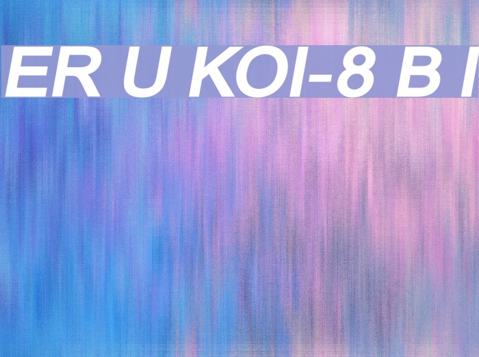 ER Univers KOI-8 Bold Italic Font examples