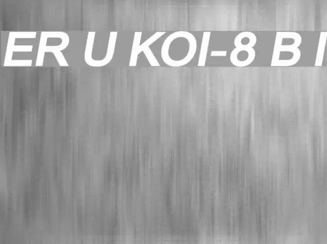 ER Univers KOI-8 Bold Italic Schriftart examples