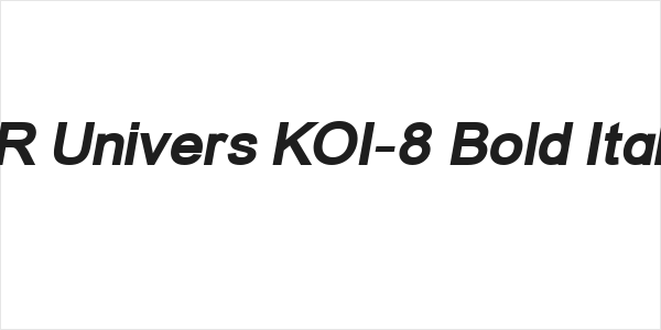 ER Univers KOI-8 Bold Italic Logo