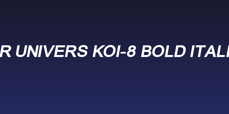 ER Univers KOI-8 Bold Italic Social Header