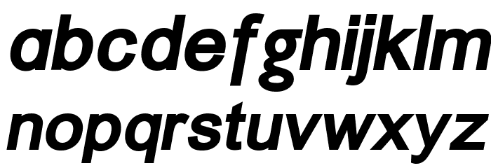 ER Univers KOI-8 Bold Italic Font LOWERCASE