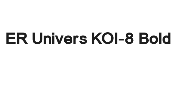ER Univers KOI-8 Bold Logo