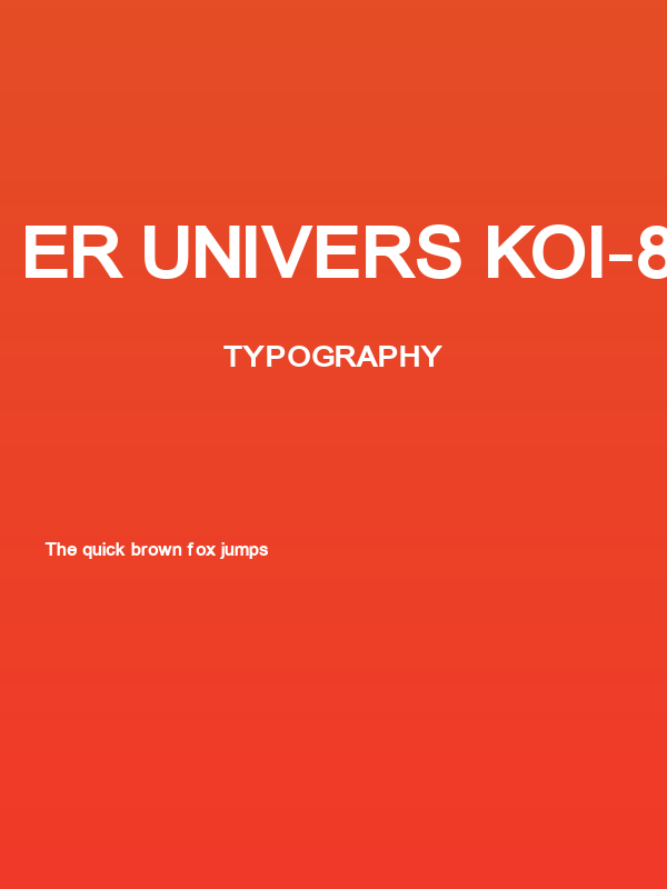 ER Univers KOI-8 Bold Poster