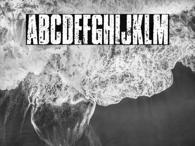 ERODED PERSONAL USE Regular Font examples