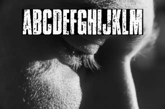 ERODED PERSONAL USE Regular Font examples