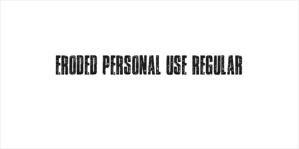 ERODED PERSONAL USE Regular Logo