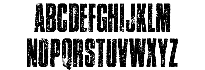 ERODED PERSONAL USE Regular Font LOWERCASE