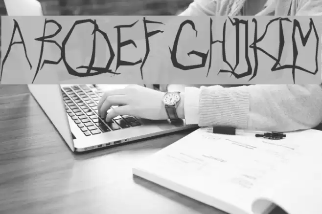 Eradicate Font examples