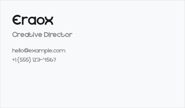 Eraox Business Card