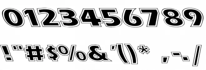 Eras Contour Lefty Wide フォント その他の文字