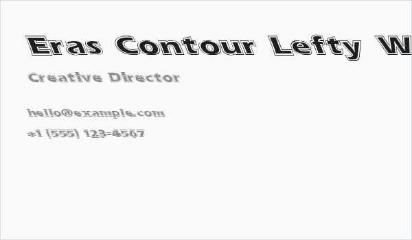 Eras Contour Lefty Wide Business Card