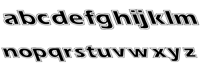Eras Contour Lefty Wide Font LOWERCASE