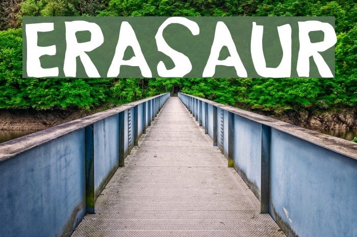 Erasaur Font examples