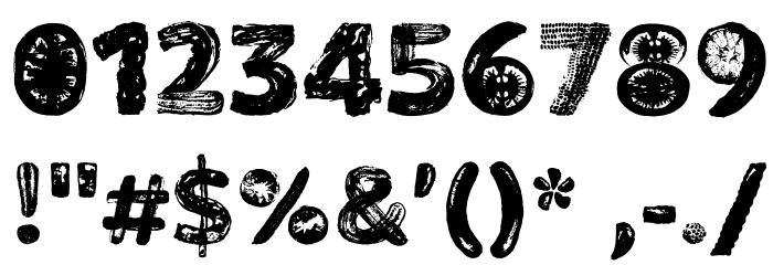 Erase Food Waste Font OTHER CHARS
