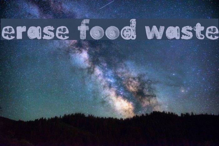 Erase Food Waste Font examples