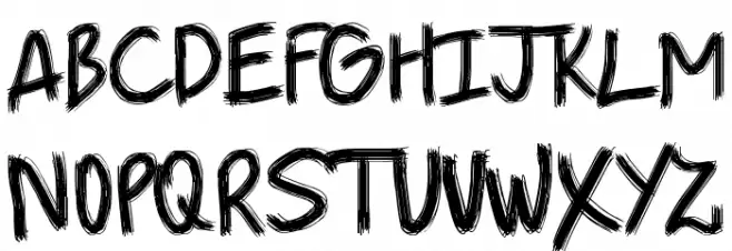 Erase Old Year Font Litere mari