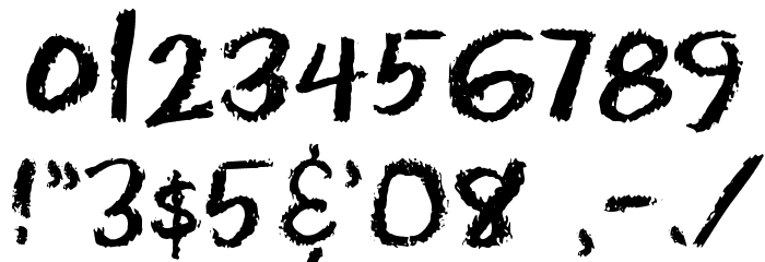 Eraser Dust Font OTHER CHARS