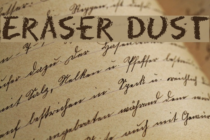 Eraser Dust Font examples