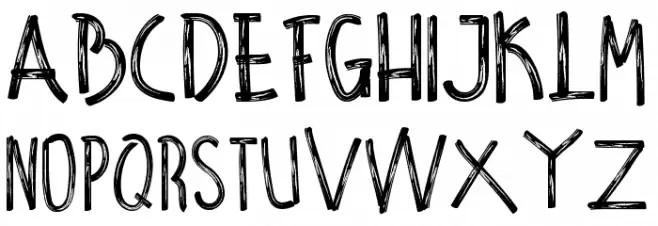 Eraser Head Font UPPERCASE