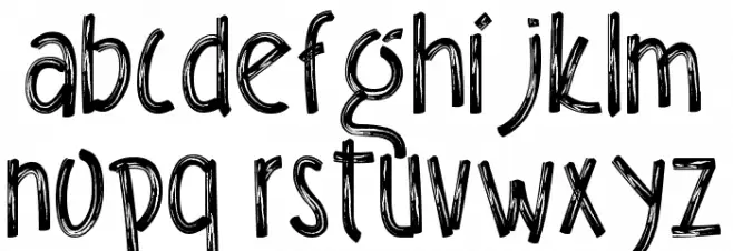 Eraser Head Font LOWERCASE