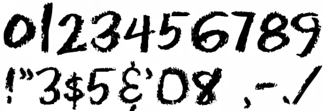 Eraser Regular Font OTHER CHARS