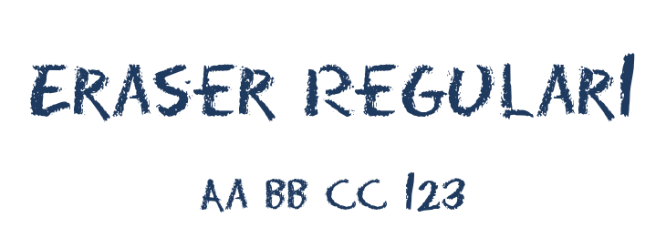 Eraser Regular1 Font Preview
