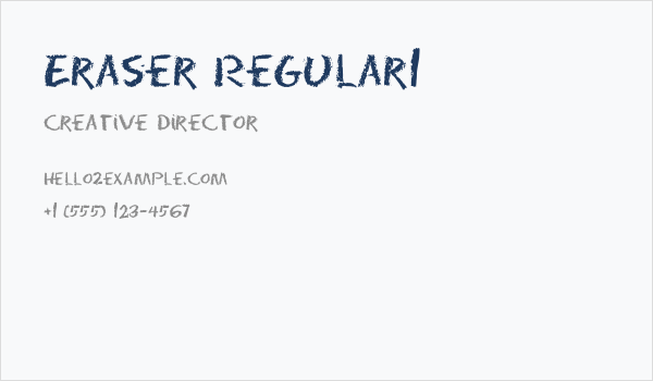 Eraser Regular1 Business Card