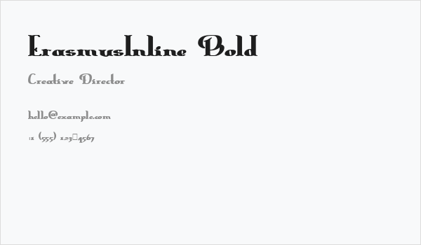 ErasmusInline Bold Business Card