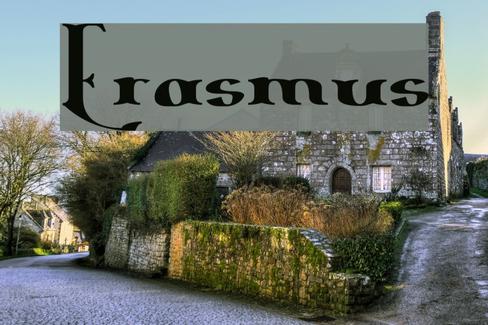 Erasmus Шрифта examples