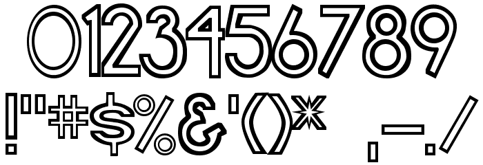 Erasure Regular Font OTHER CHARS