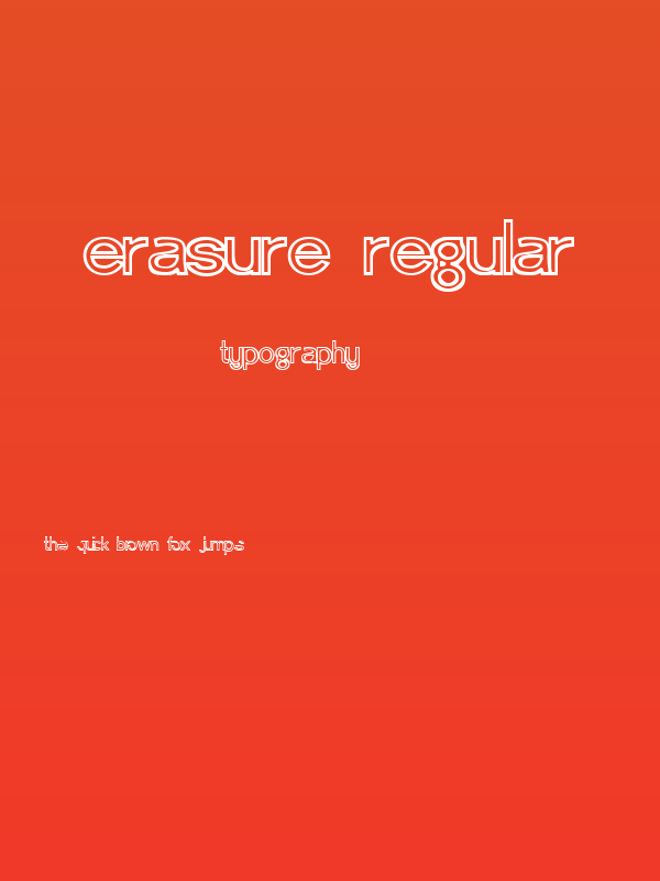 Erasure Regular Poster
