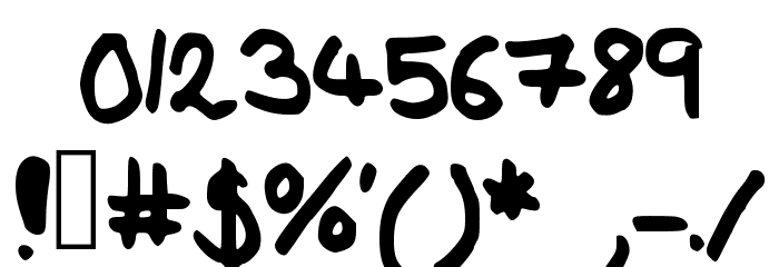 EraysWriting Font OTHER CHARS