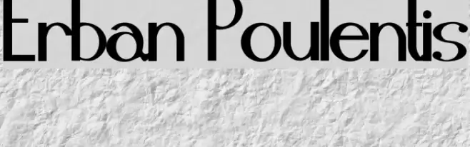 Erban Poulentis Font examples