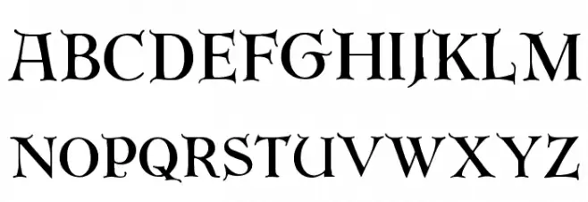 Erbar Initialen Regular Schriftart Groß