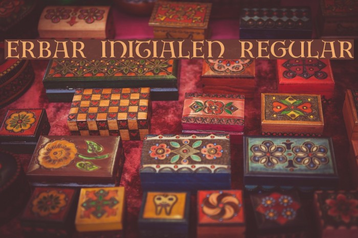 Erbar Initialen Regular Font examples