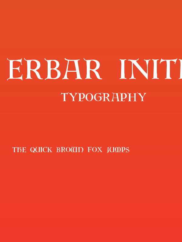 Erbar Initialen Regular Poster