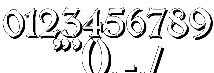 Erbar Initialen Shadow Font OTHER CHARS