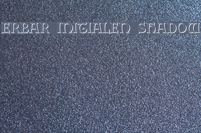 Erbar Initialen Shadow Font examples