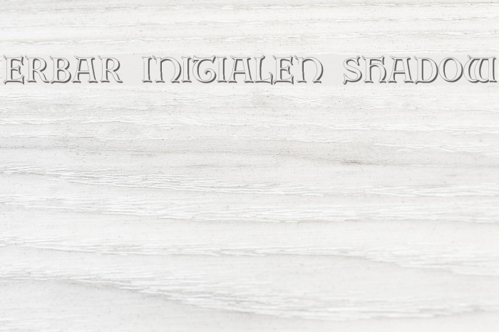 Erbar Initialen Shadow Font examples