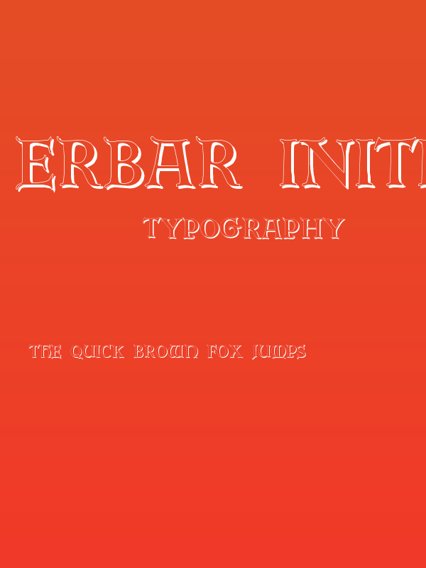 Erbar Initialen Shadow Poster