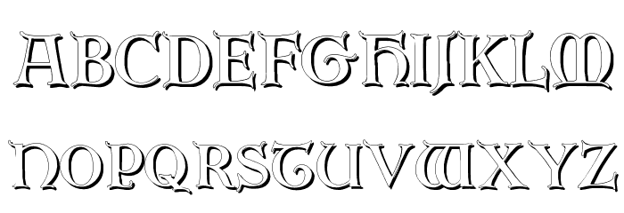 Erbar Initialen Shadow Font LOWERCASE
