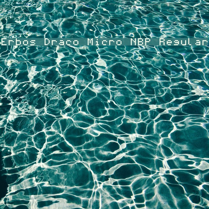 Erbos Draco Micro NBP Regular Font examples