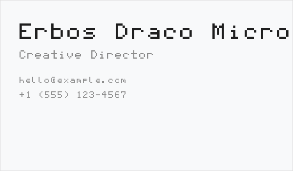 Erbos Draco Micro NBP Regular Business Card