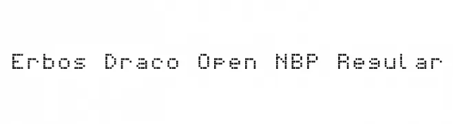 Erbos Draco Open NBP Regular  免费字体下载