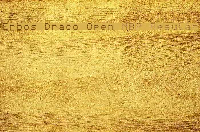 Erbos Draco Open NBP Regular Font examples