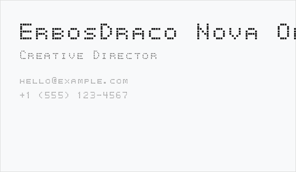 ErbosDraco Nova Open NBP Regular Business Card