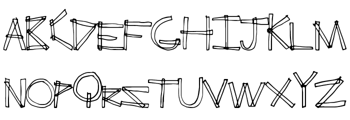 ErectAngle Font LOWERCASE
