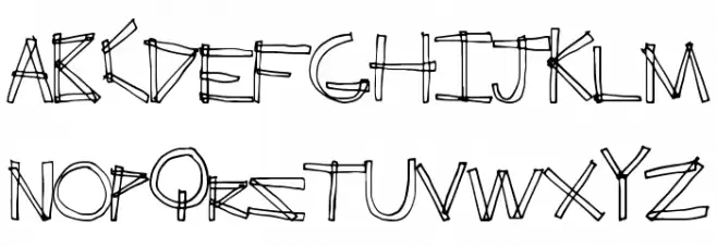 ErectAngle フォント 小文字