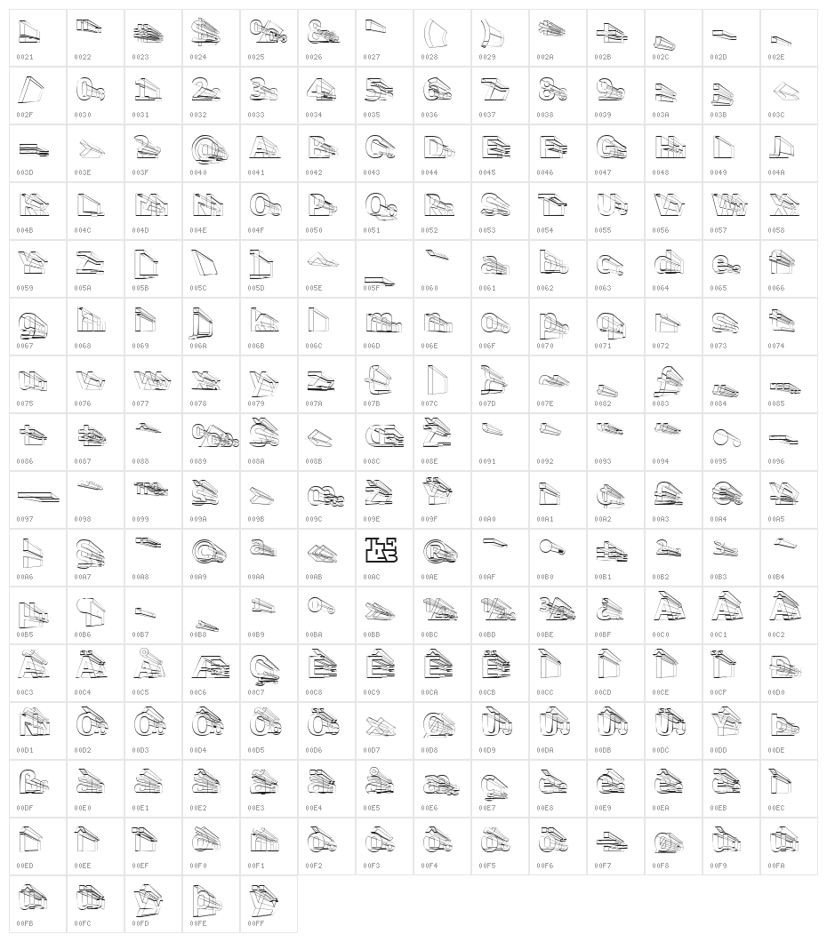 Erectlorite Light Character Map